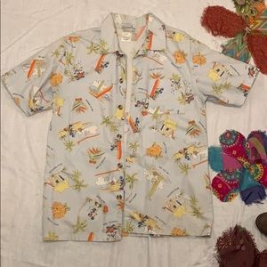 Disney Beach, Surf Men’s Button Down Shirt